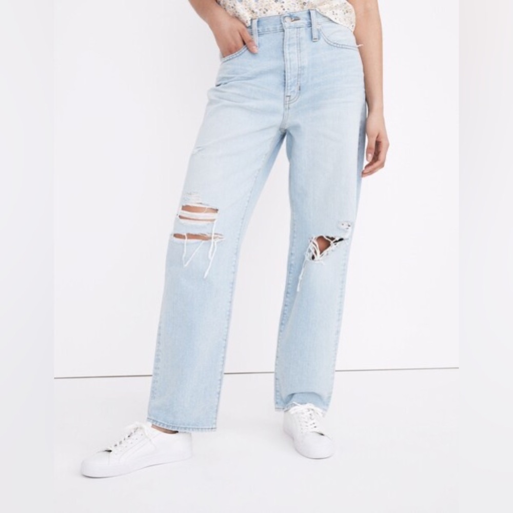 Madewell DadJean Busted Knees with Rigid Button Fly - Picture 2 of 9